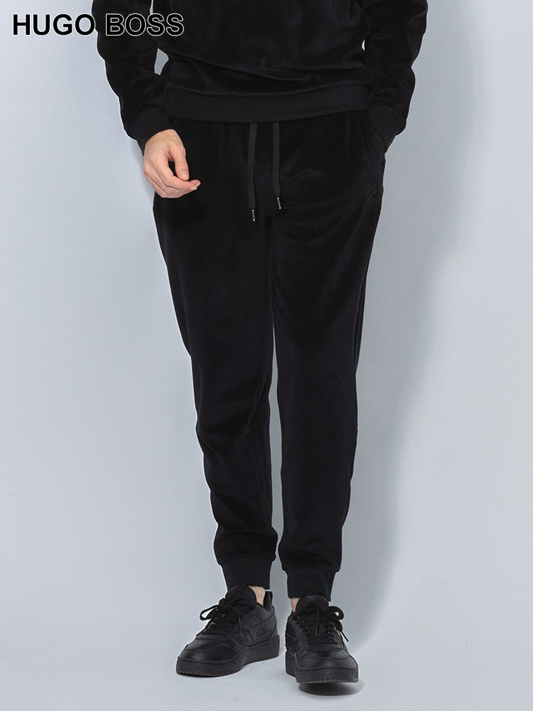 HUGO BOSS (ヒューゴボス) セットアップ対応 ベロア ロゴ刺繍 ジョガー