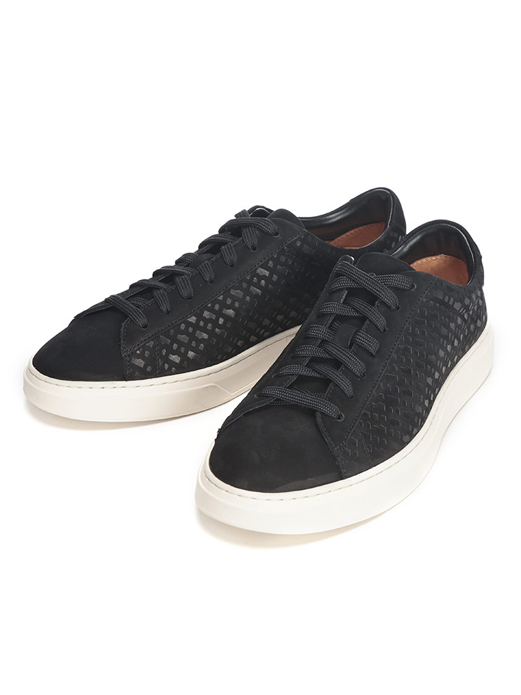 HUGO BOSS (ヒューゴボス) モノグラム レザースニーカー メンズ 40(IT