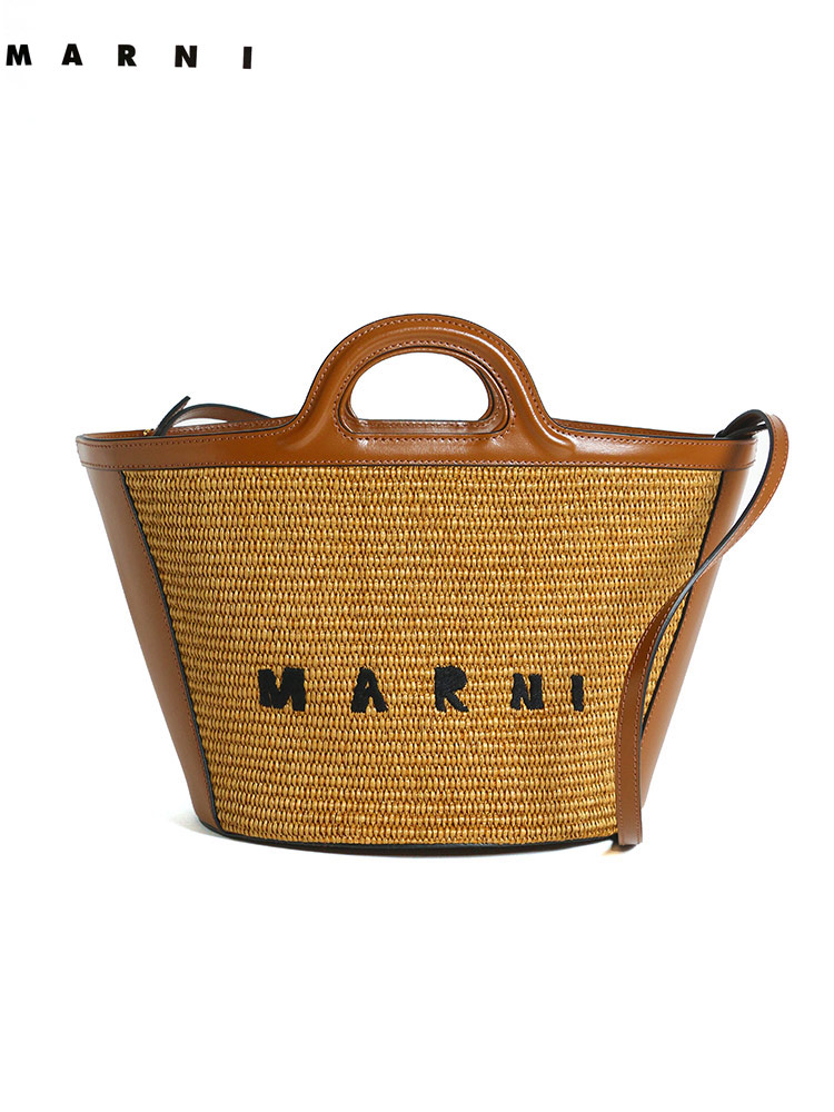 MARNI マルニ かごバッグ トートバッグ TROPICALIA レザー ラフィア
