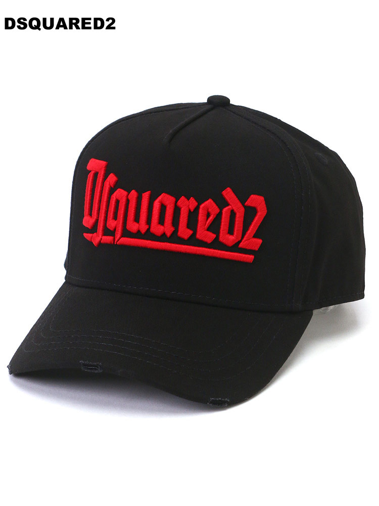 DSQUARED2 (ディースクエアード) ロゴ刺繍 コットン キャップ