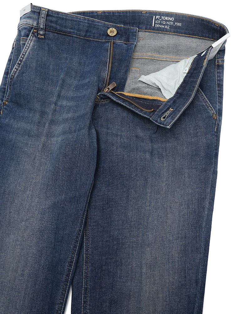 PT TORINO (ピーティートリノ) ジップフライ ロールアップ ジーンズ
