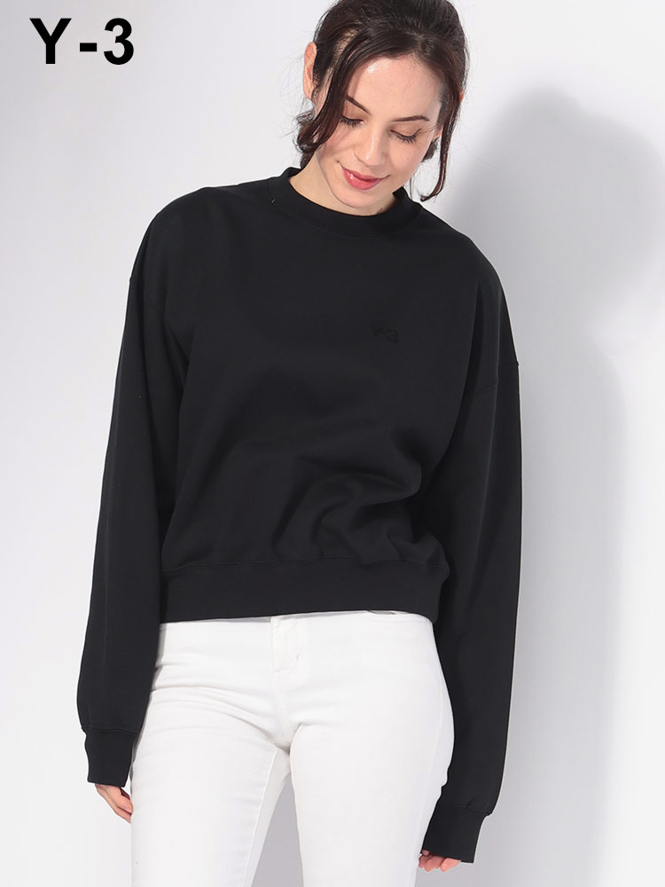 Y-3 (ワイスリー) ワンポイント ロゴ ショート丈 トレーナー BOXY