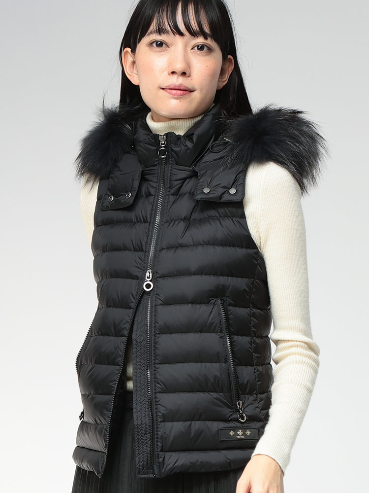 TATRAS (タトラス) ファーフード フルジップ ダウンベスト オルシエラ