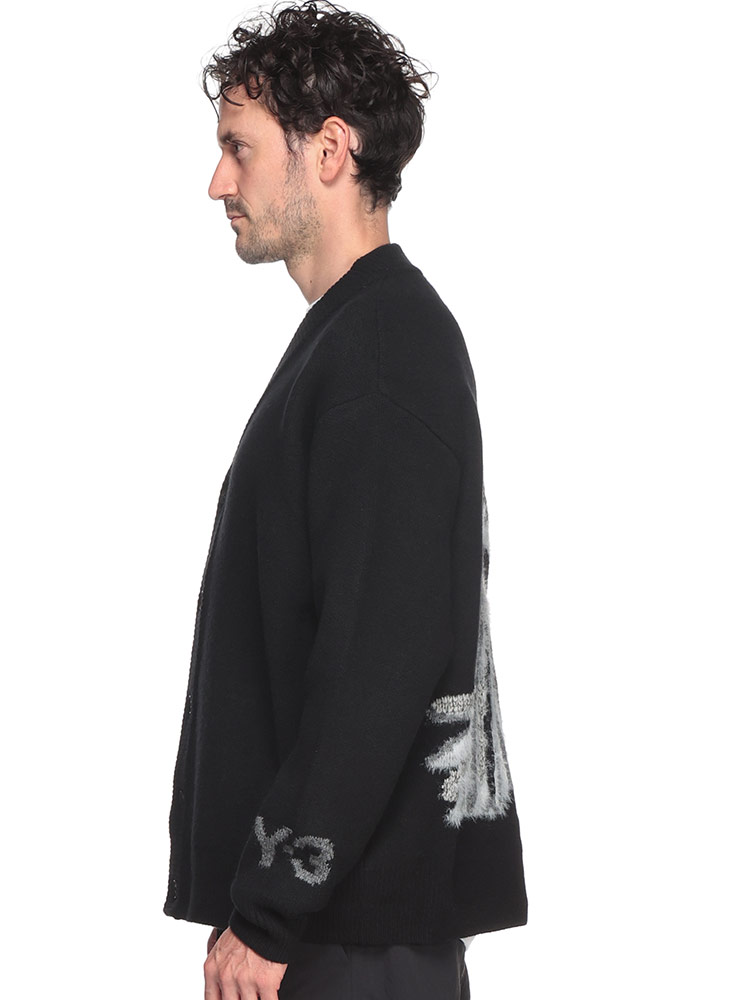 Y-3 (ワイスリー) グラフィックプリント ジッパーポケット付き ニット