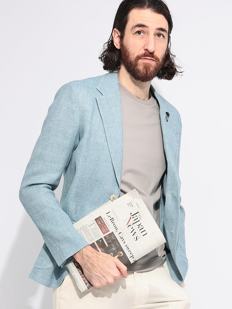 LARDINI (ラルディーニ) ウールリネン シングル ジャケット