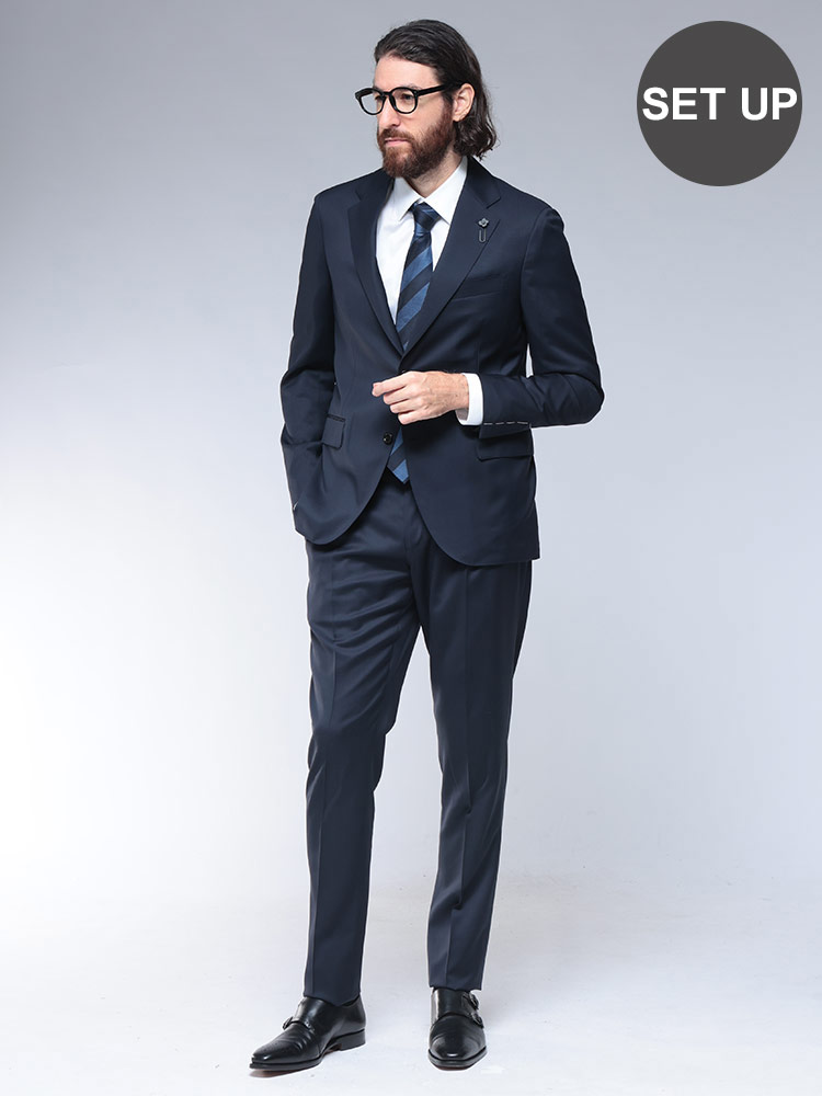 LARDINI (ラルディーニ) シングル ノータック スーツ SOLARO