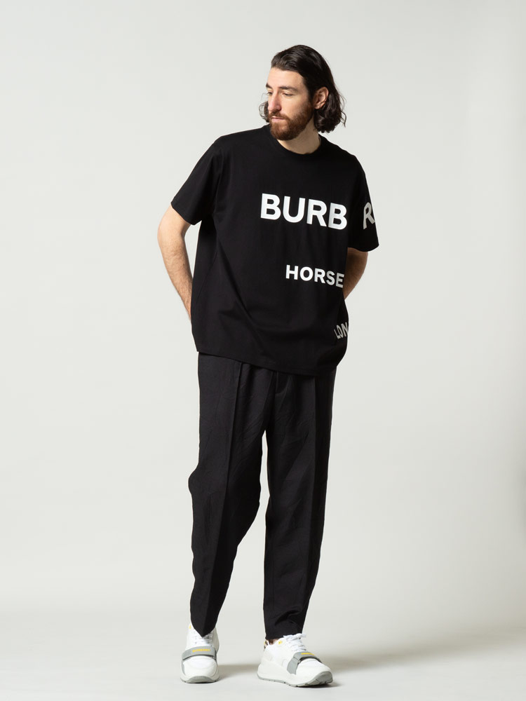 BURBERRY (バーバリー) ホースフェリープリント クルーネック 半袖