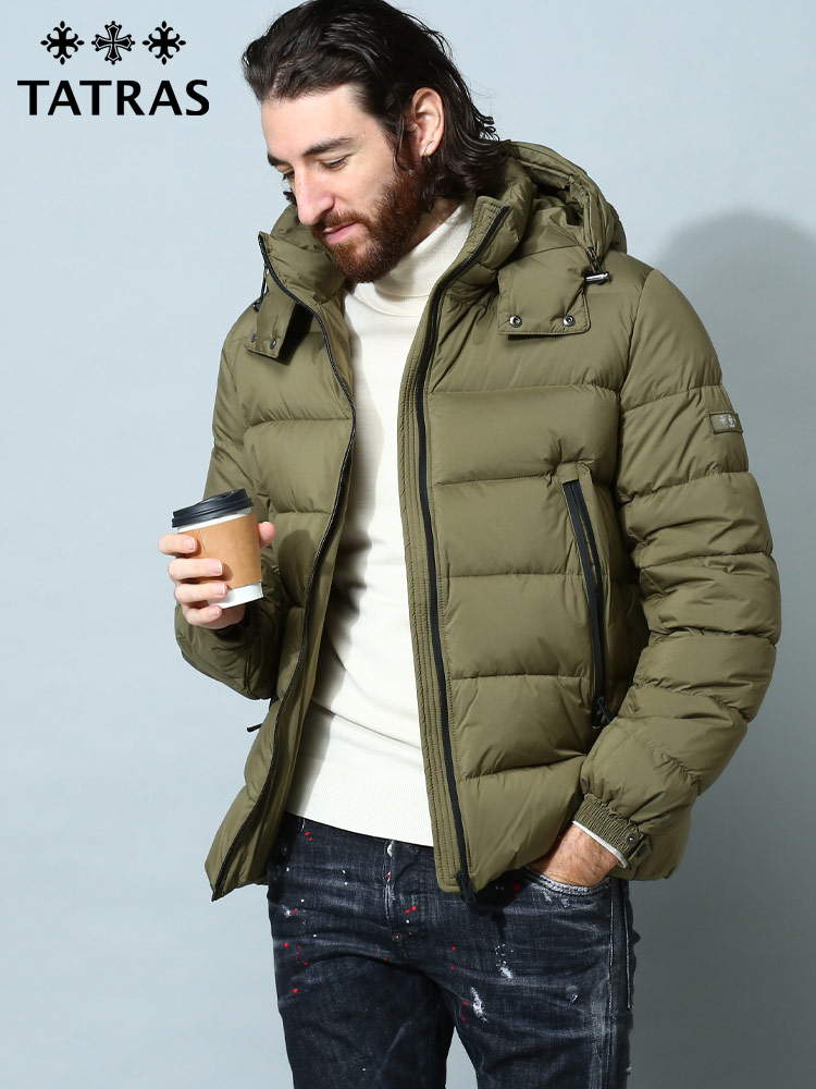 TATRAS (タトラス) フード着脱可 フルジップ ダウンジャケット BORBORE