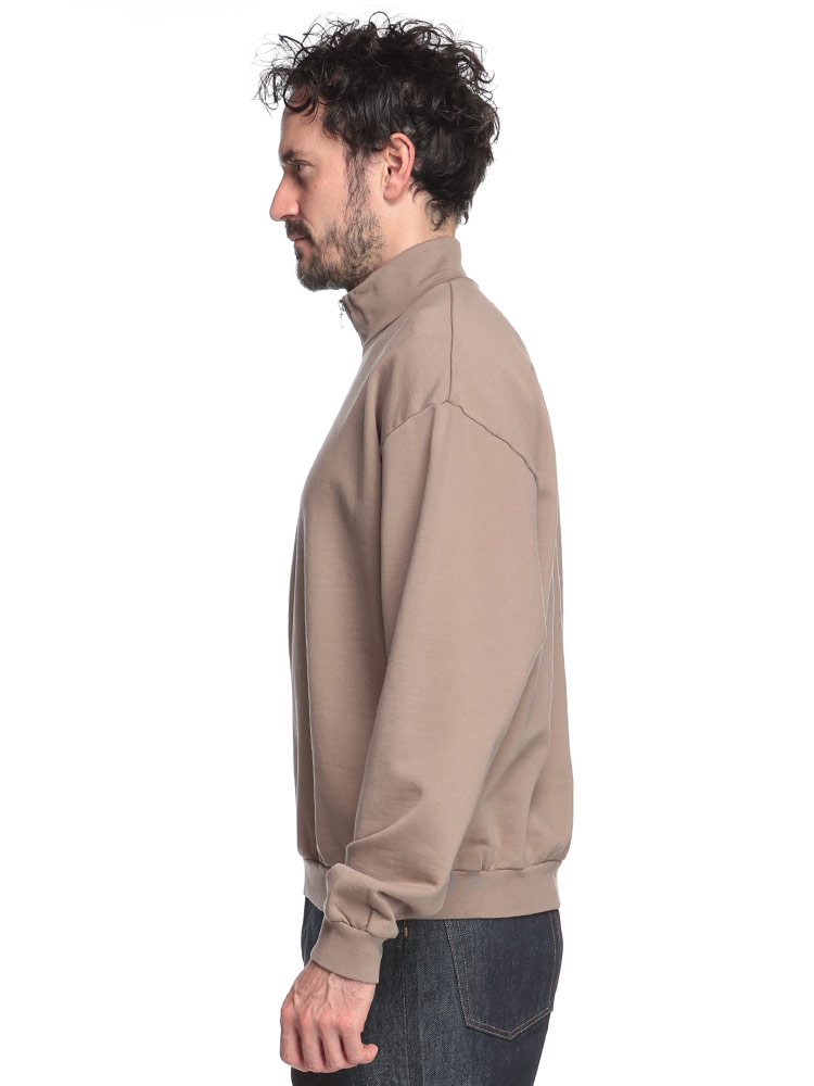 AURALEE (オーラリー) 裏起毛 ハイゲージ編み ハーフジップ スウェット