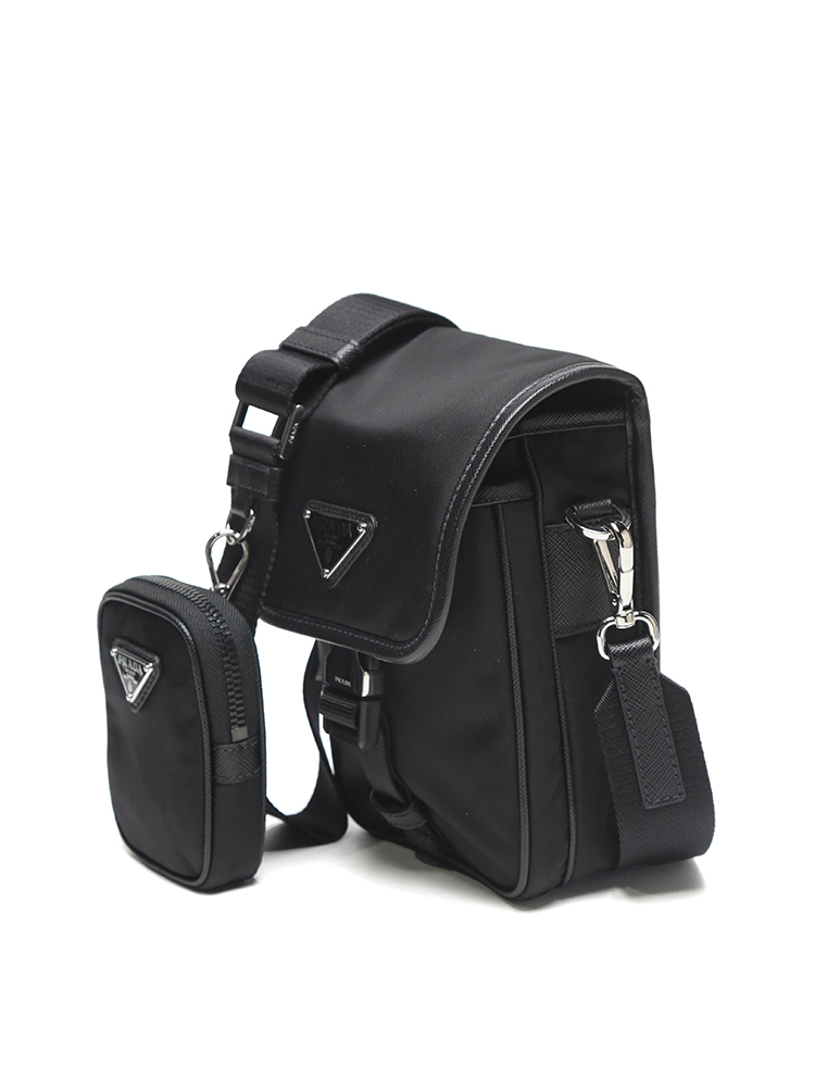 PRADA (プラダ) Re-Nylon ミニポーチ付き ショルダーバッグ