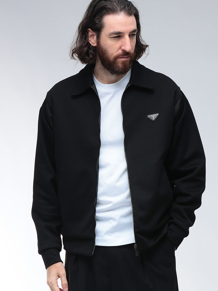 PRADA (プラダ) トライアングルロゴ テクニカル フルジップブルゾン