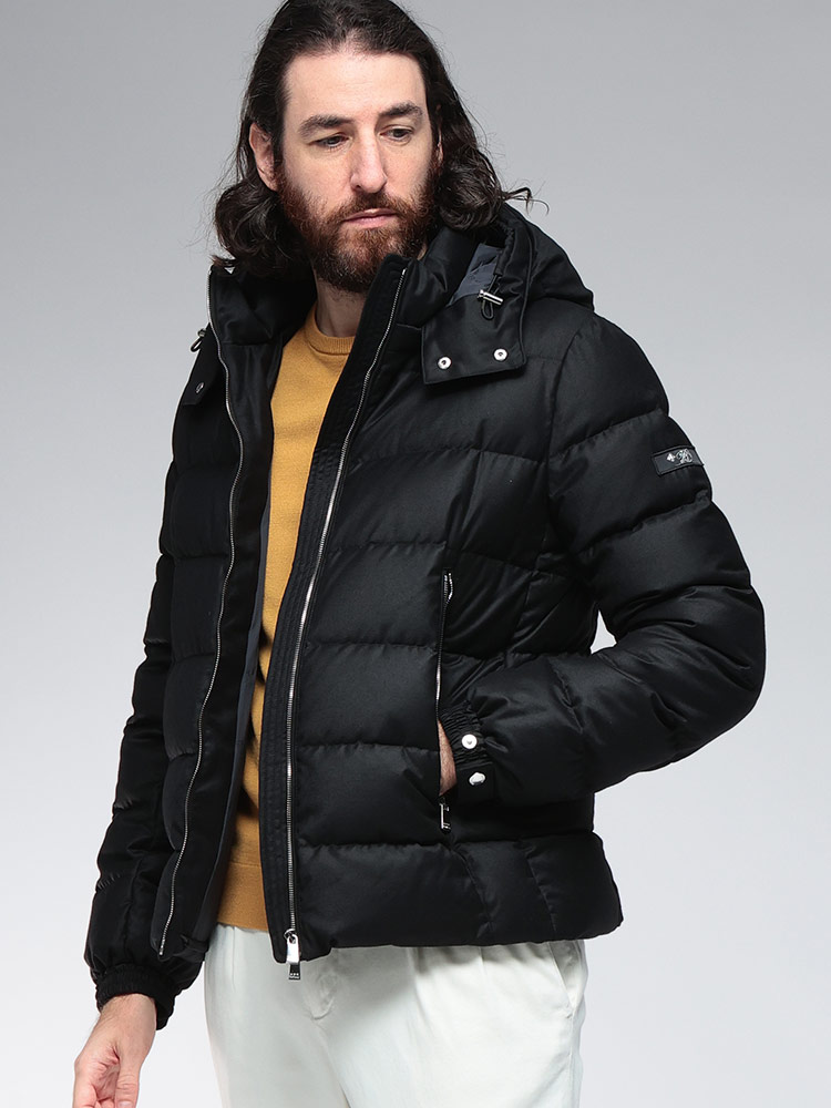 TATRAS (タトラス) フード着脱 ウールシルク フルジップ ダウン