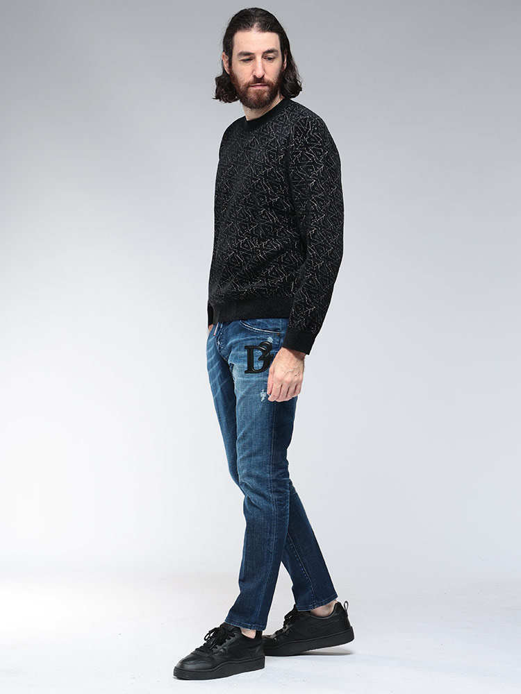 ARMANI EXCHANGE (アルマーニ エクスチェンジ) ジャガードロゴ クルー