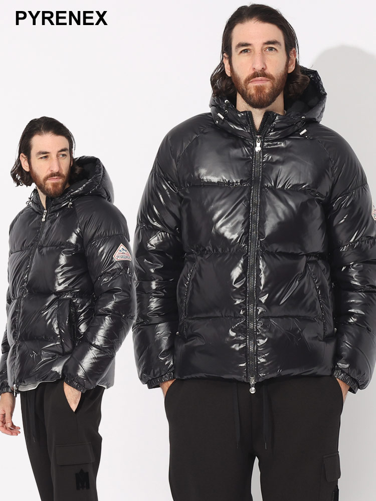 PYRENEX (ピレネックス) 光沢ナイロン フルジップ ダウンジャケット