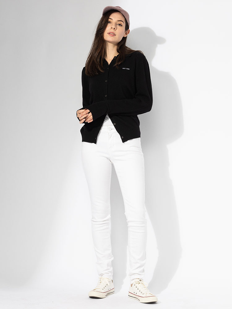 MIUMIU (ミュウミュウ) カシミヤ 襟付き ニット カーディガン