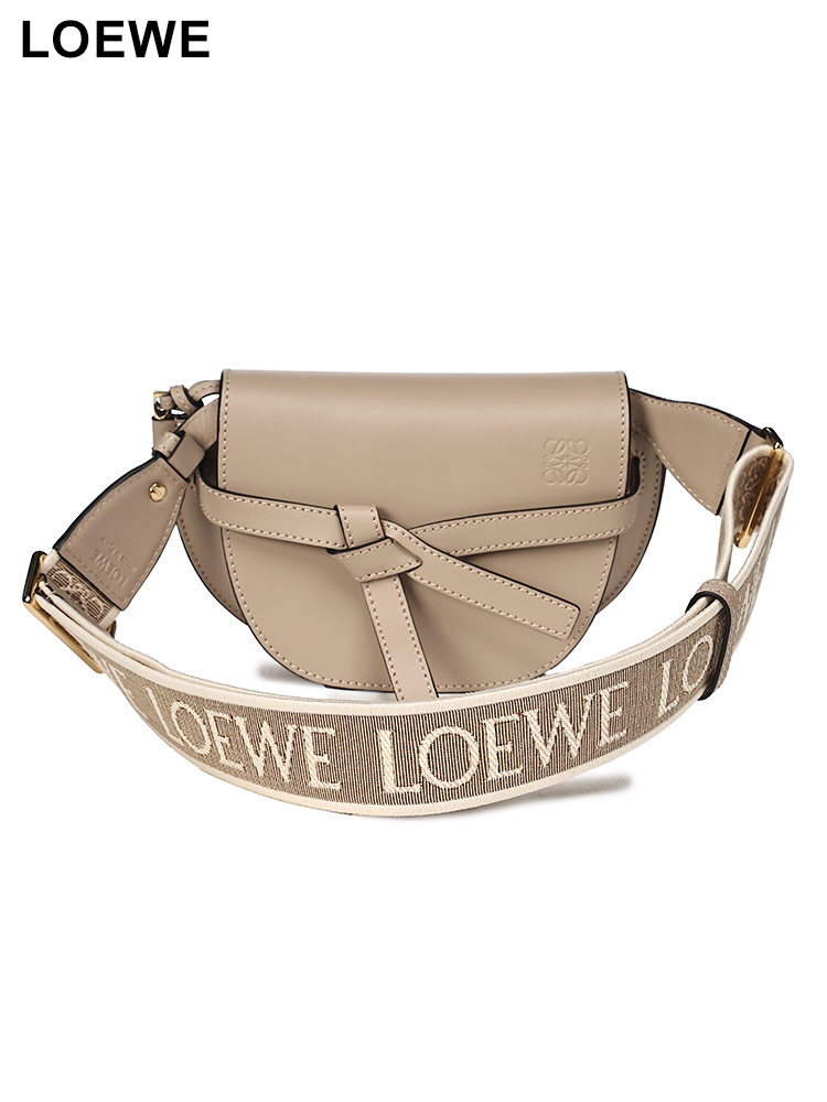 LOEWE (ロエベ) ソフトカーフ＆ジャカード ゲートデュアル バッグ ミニ