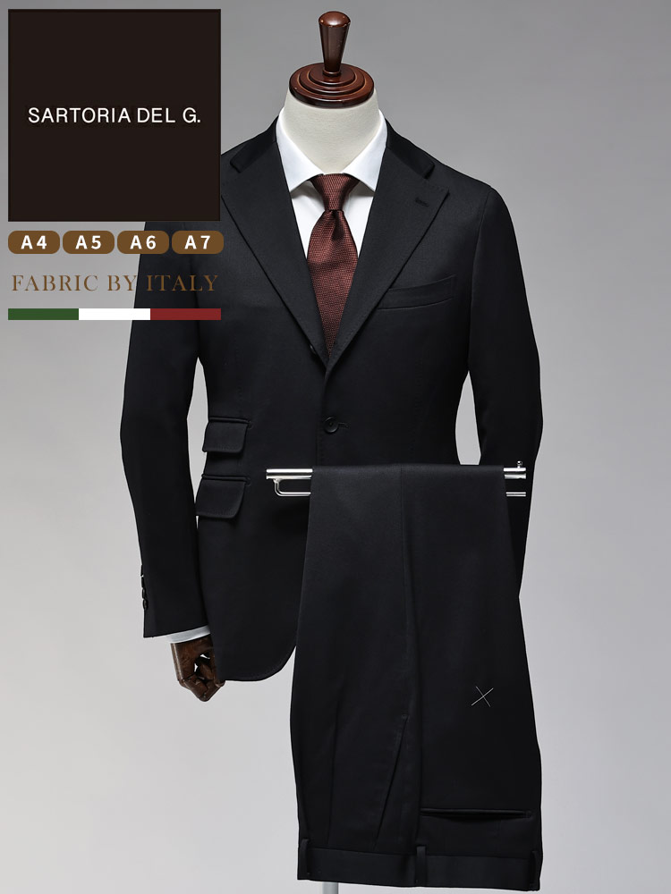 スーツ FABRIC BY ITALY ウール ダブル6ツ釦 3ポケット ツータック