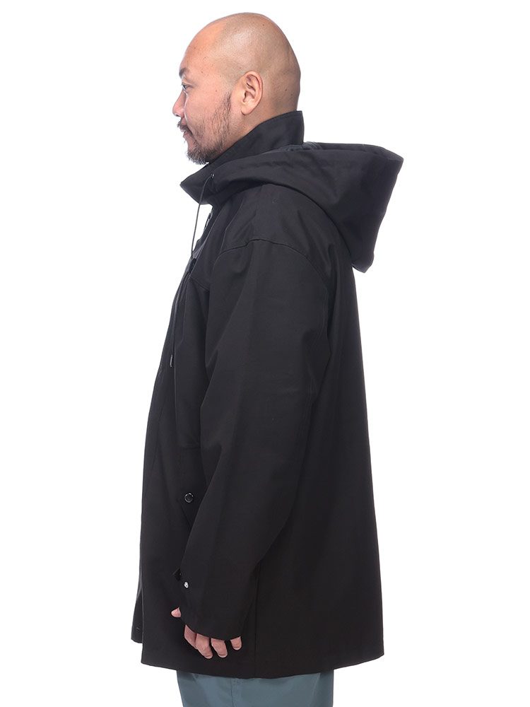 フルジップ コート ウールライク フード着脱 ラミネート アウター