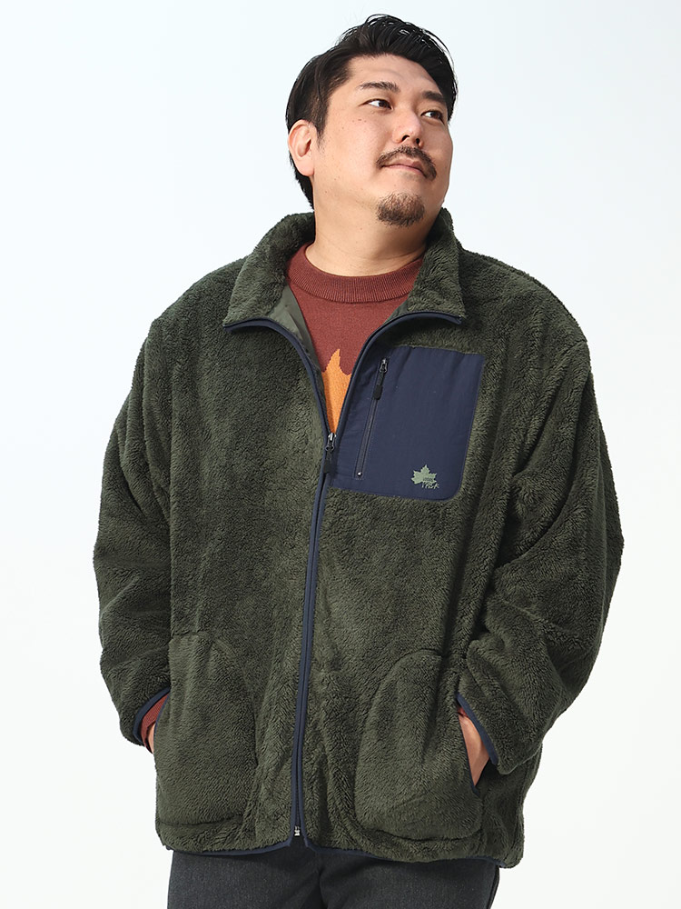 ポケット付き フルジップ ボアジャケット (LOGOS park) ロゴス パーク