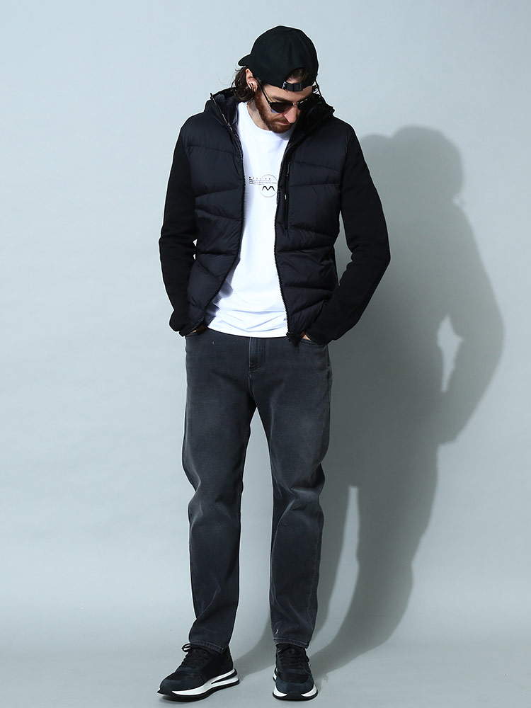 MONCLER (モンクレール) 斜めキルト フルジップ ダウン ニット