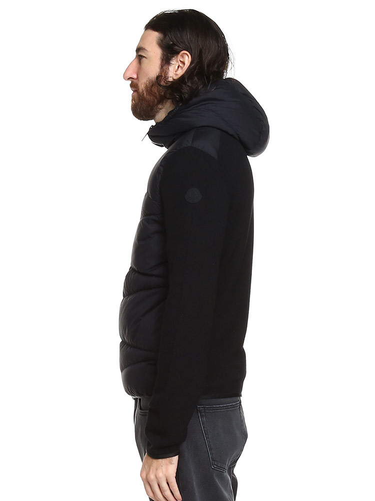 MONCLER (モンクレール) 斜めキルト フルジップ ダウン ニット