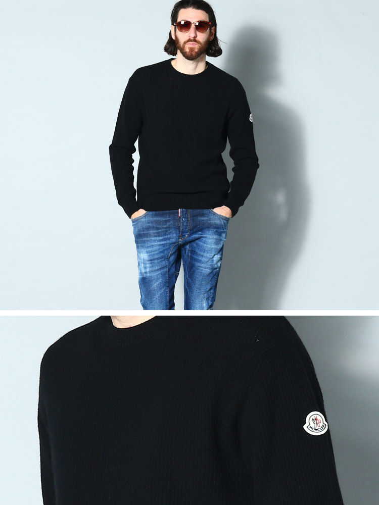 MONCLER (モンクレール) カシミヤ混 クルーネック ニット セーター