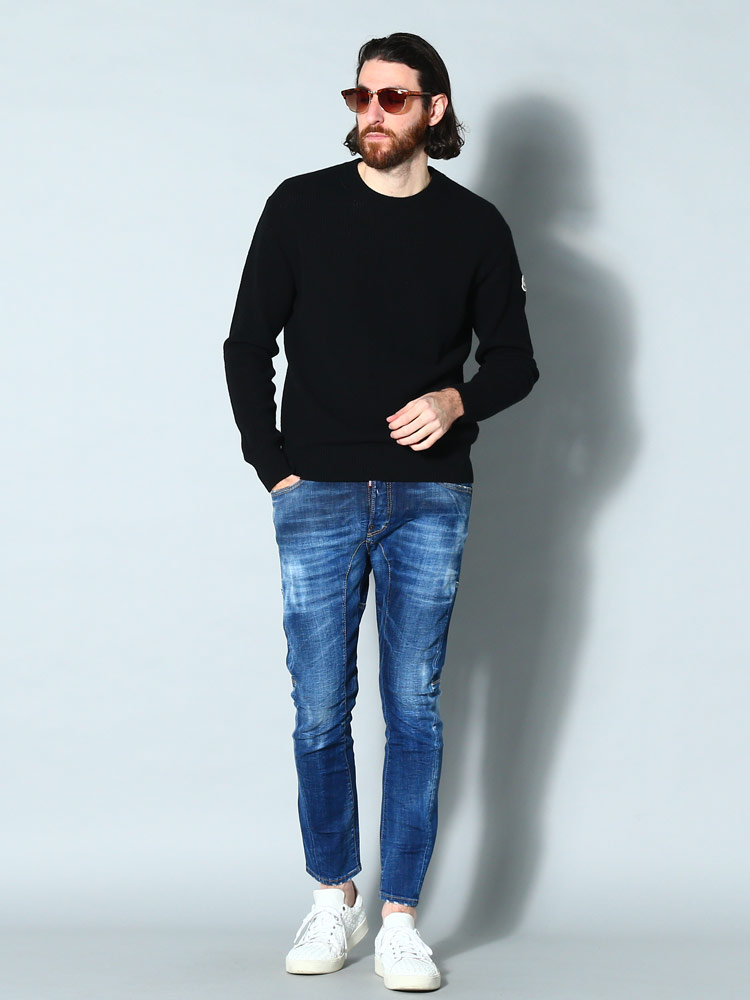 MONCLER (モンクレール) カシミヤ混 クルーネック ニット セーター