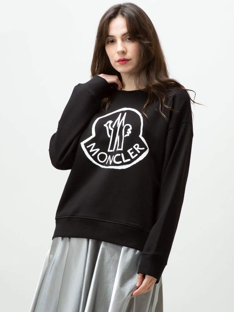 MONCLER (モンクレール) フロントBIGマーク クルーネック スウェット
