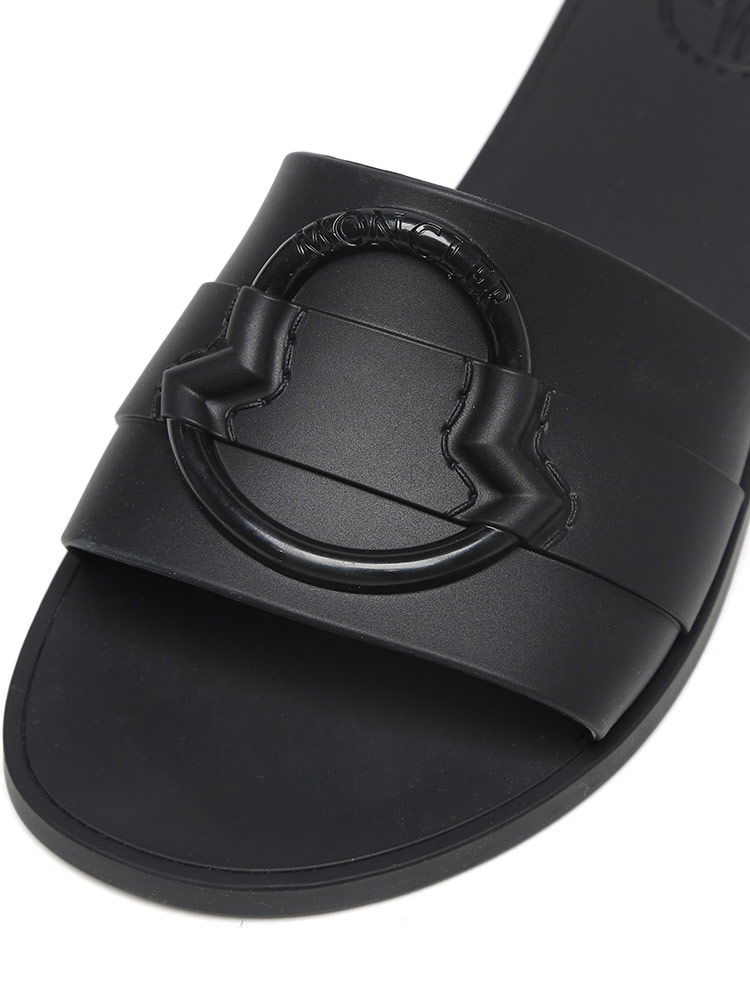 MONCLER (モンクレール) ロゴデザイン ラバー サンダル MON SLIDES