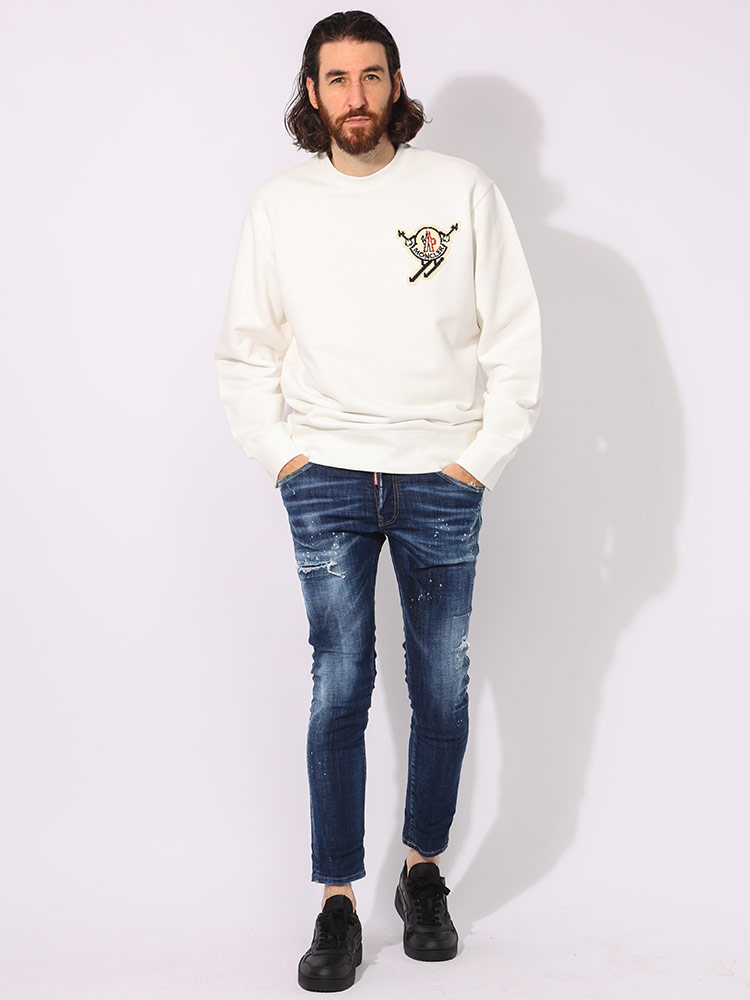 MONCLER (モンクレール) スキーワッペン クルーネック トレーナー