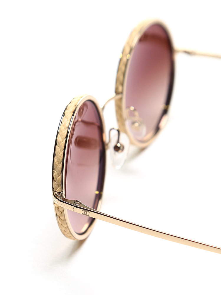 CHANEL (シャネル) ゴールドフレーム ラウンド サングラス CNL4250