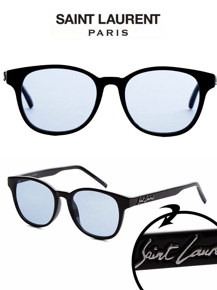 Saint Laurent (サンローラン) ロゴ ブルーレンズ サングラス