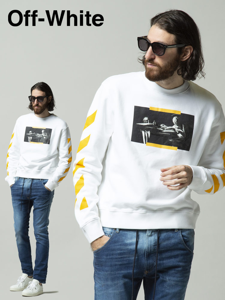 OFF-WHITE (オフホワイト) プリント クルーネック トレーナー CARAV
