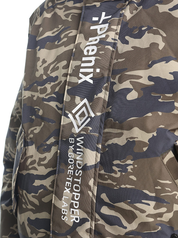 phenix (プラスフェニックス) 迷彩柄 フルジップ ダウンジャケット