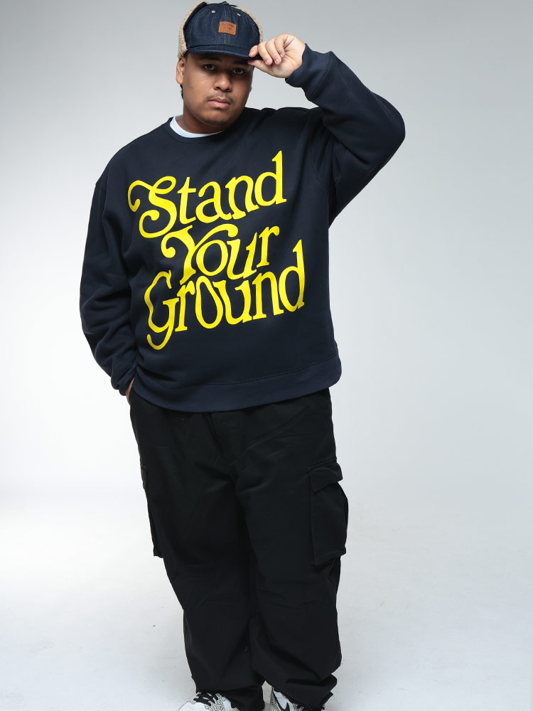 スウェットトレーナー フロントプリント 裏起毛 トップス 大きいサイズ