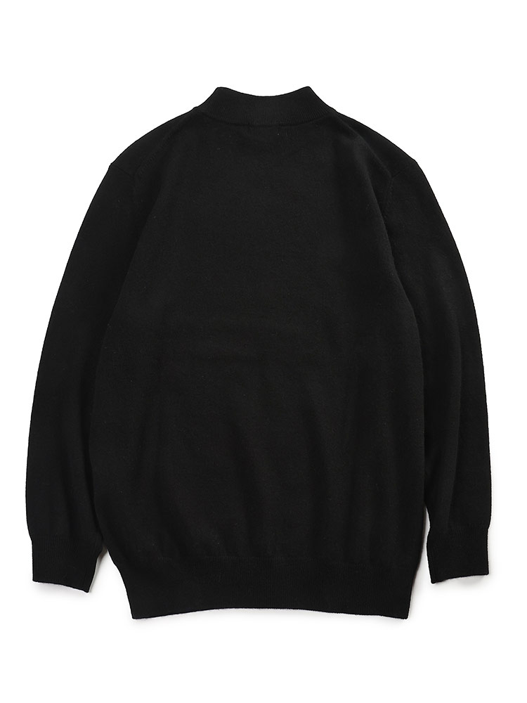 DESHENG (デシェン) カシミヤ100％ 無地 モックネック セーター