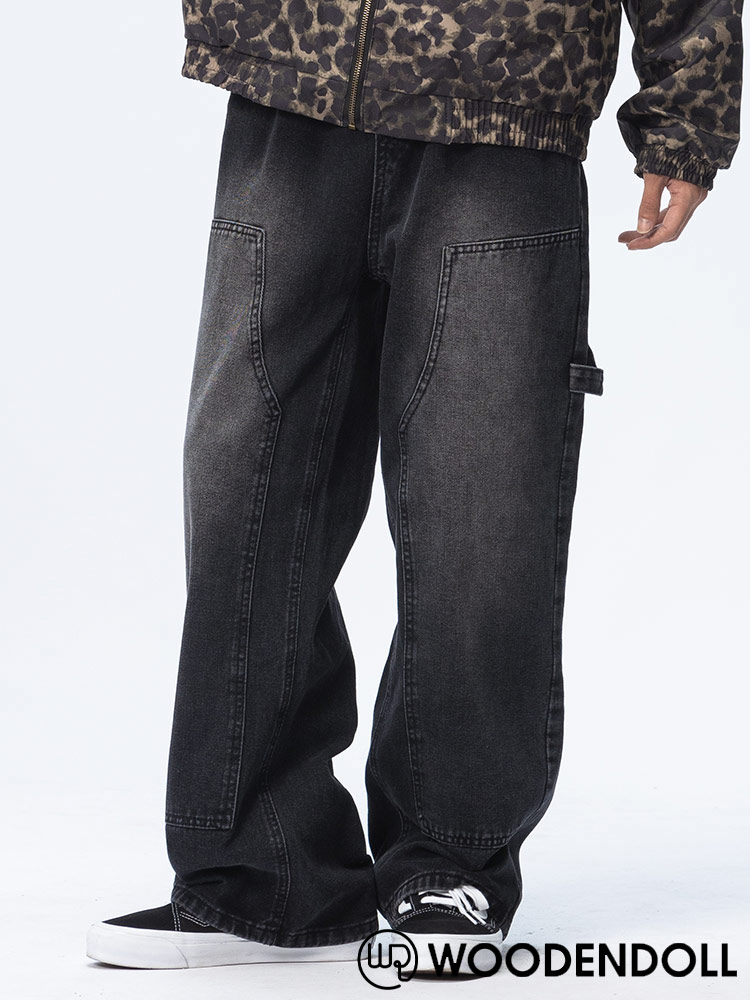 WOODENDOLL (ウッディンドール) ダブルニー デニム ワイドパンツ