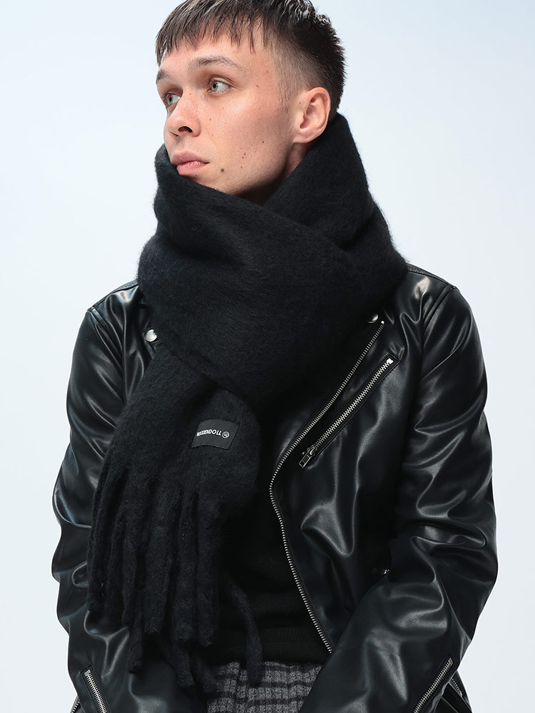 WOODENDOLL (ウッディンドール) 無地 シャギー マフラー メンズ