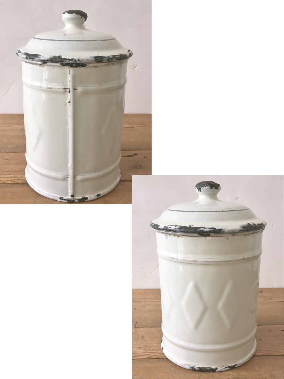 フランスクリーム色がかわいいキャニスター3個セットはかわいい