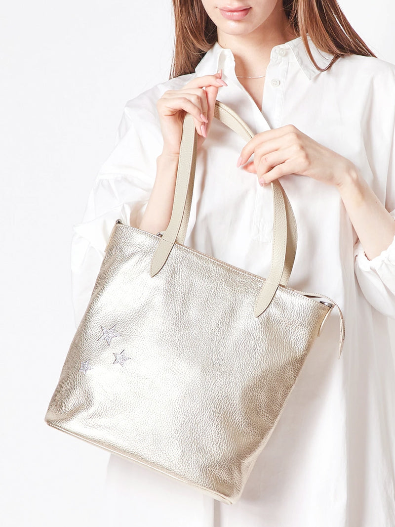 サローネ スリースター ZIP付き トートバッグ 1795