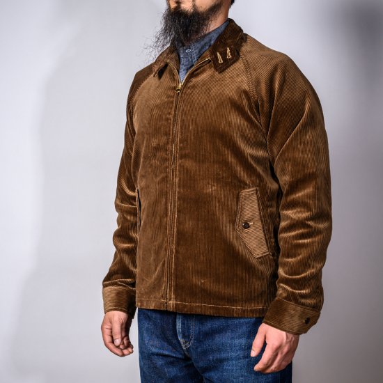 スイングトップ 太畝コール天 ブラウン (Dog Ear Jacket 8 Wale