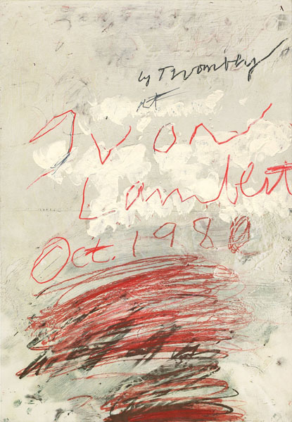 Cy Twombly: Poster project, 1980 ポスター