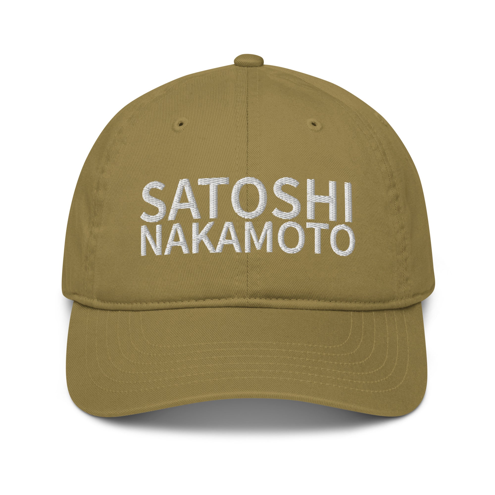 Satoshi Nakamoto Organic Unstructured Dad Hat with Curved Brim