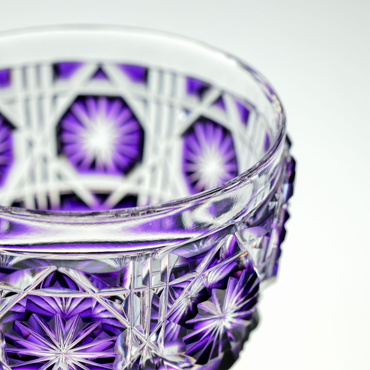 島津薩摩切子】復元 猪口(大) cut18 – ㈱島津興業 島津薩摩切子