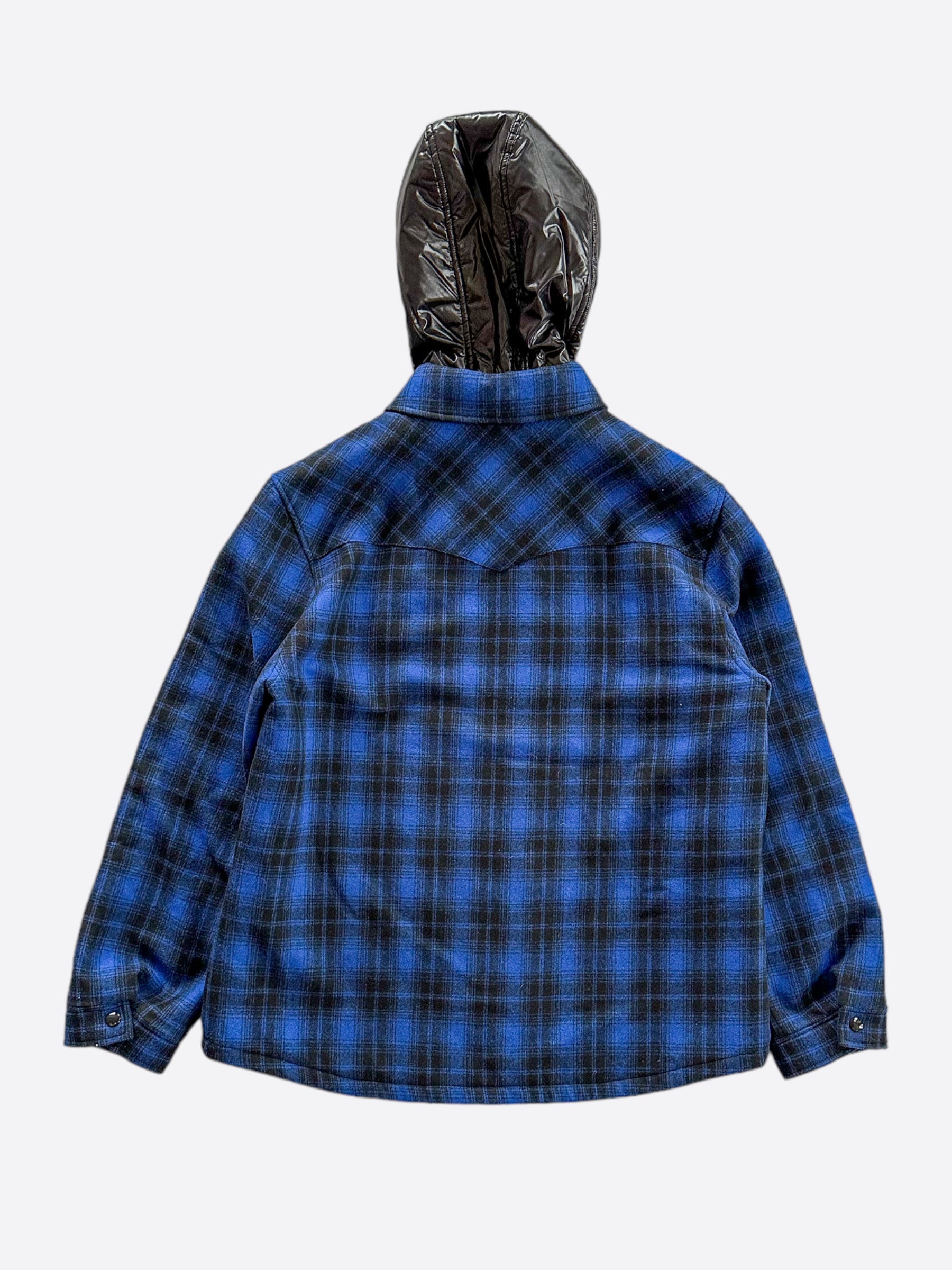 Celine Blue & Black Hood Logo Wool Jacket – Savonches