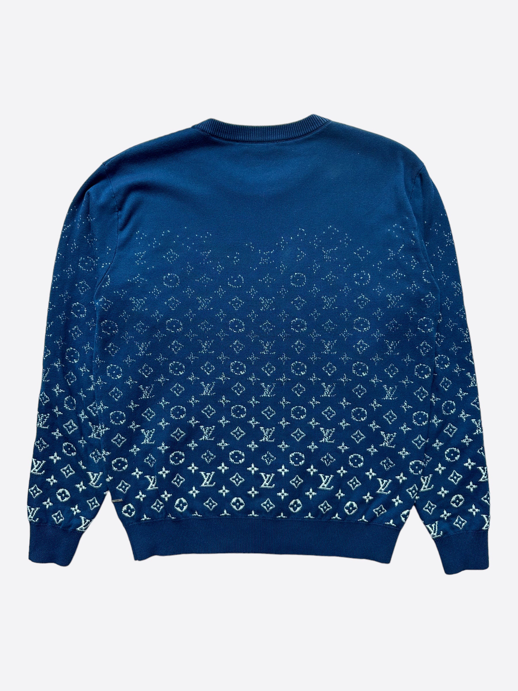 Louis Vuitton Navy & White Monogram Gradient Sweater – Savonches