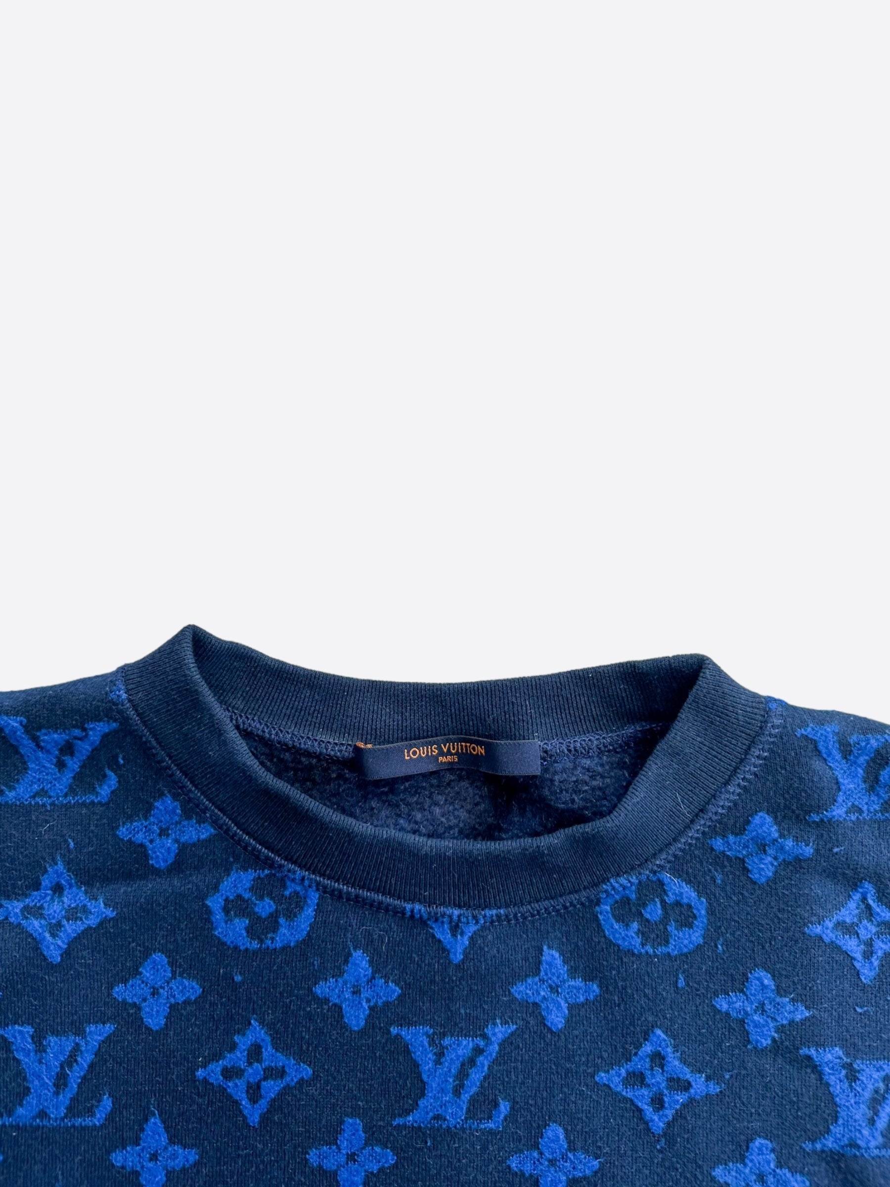 Louis Vuitton Blue Monogram Jacquard Sweater – Savonches