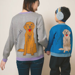 親子コーデOK】ゴールデンレトリバー カーディガン キッズ 85-145cm