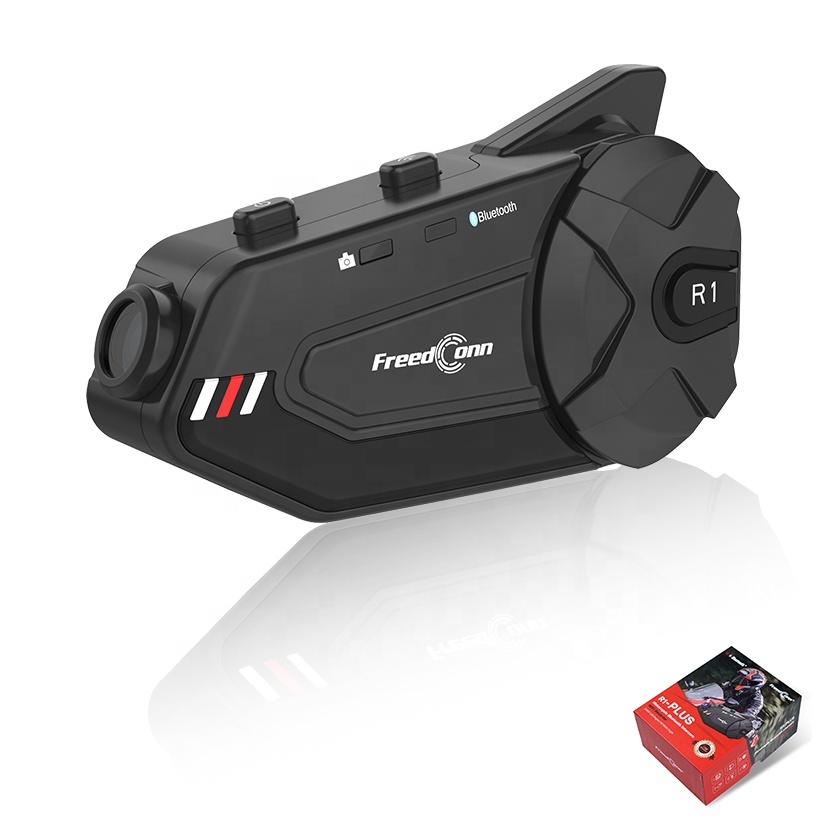 FreedConn R1-PLUS Motorcycle Helmet Bluetooth Intercom with 1080P