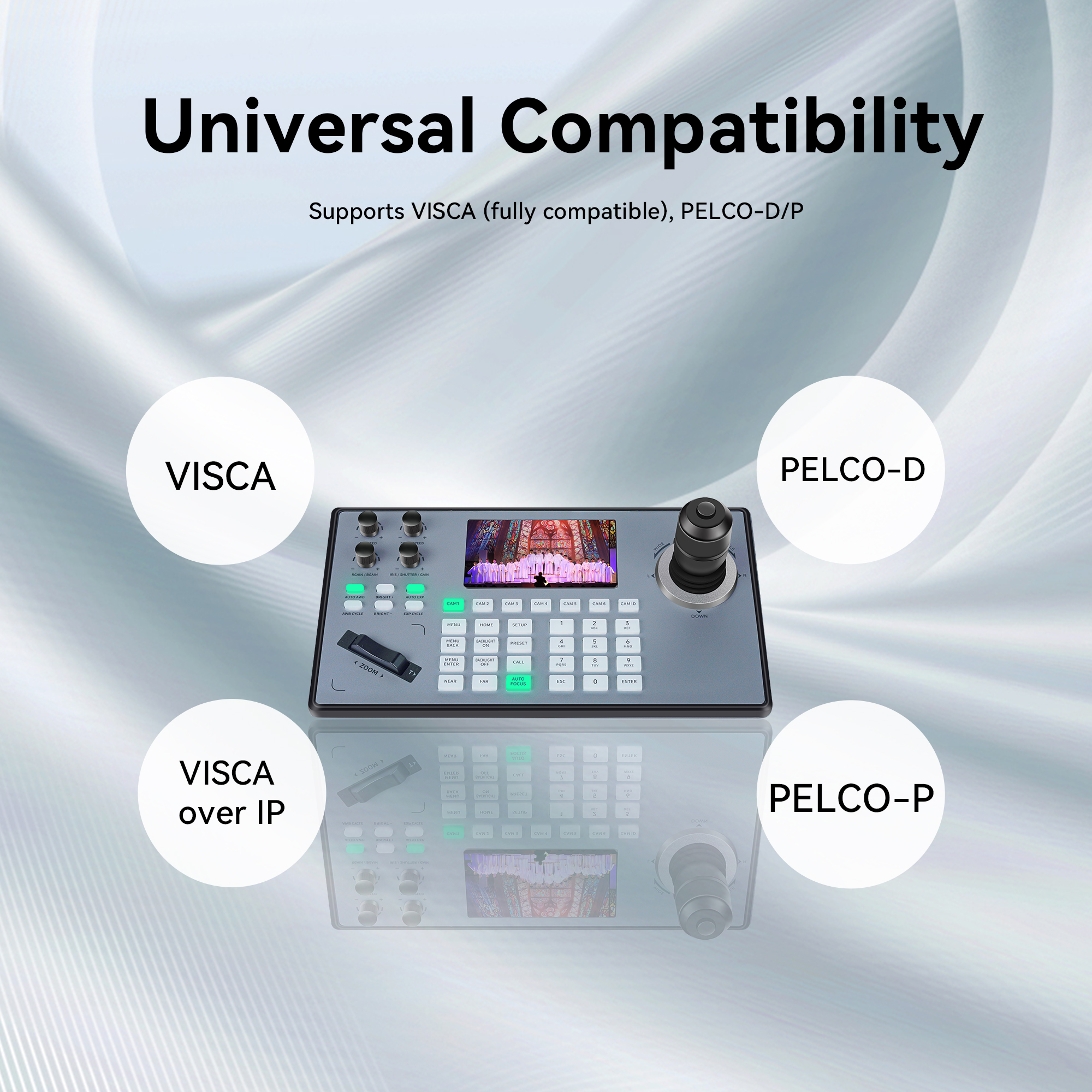 20x Conference PTZ Camera & 4D Joystick Controller for OBS Vmix